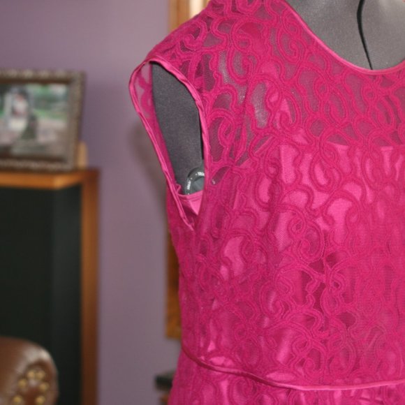 Lovely Lace Overlay Dress - Picture 6 of 6